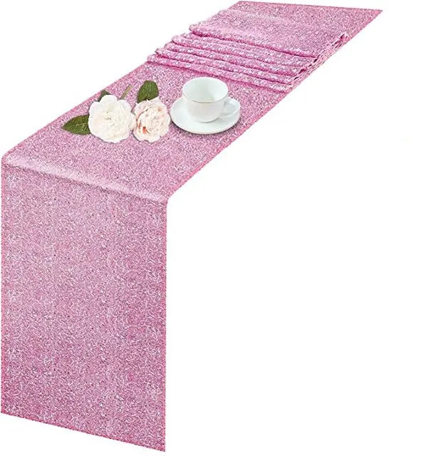 Table runner glitter gold silver pink decoration