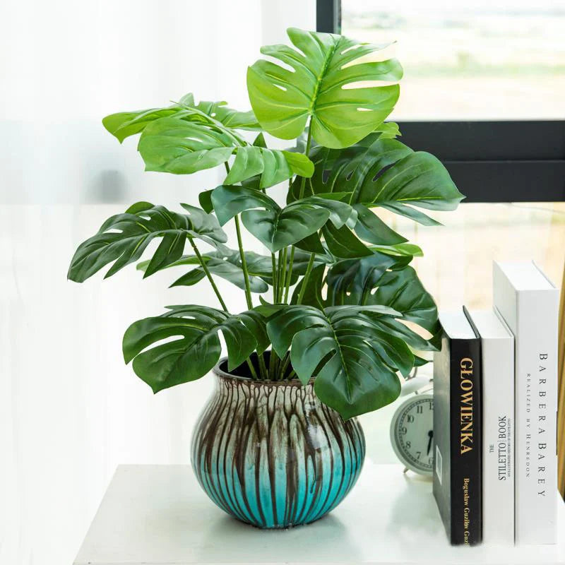 43 cm Artificial Monstera Tree with Lush Tropical Leaves
