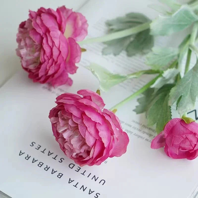 Bouquet of artificial peonies for wedding decoration party - Red Pink
