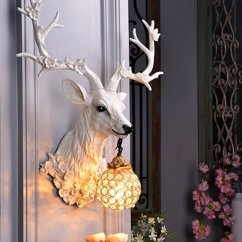 Wall sconce in deer design resin for modern interior decoration - view 6