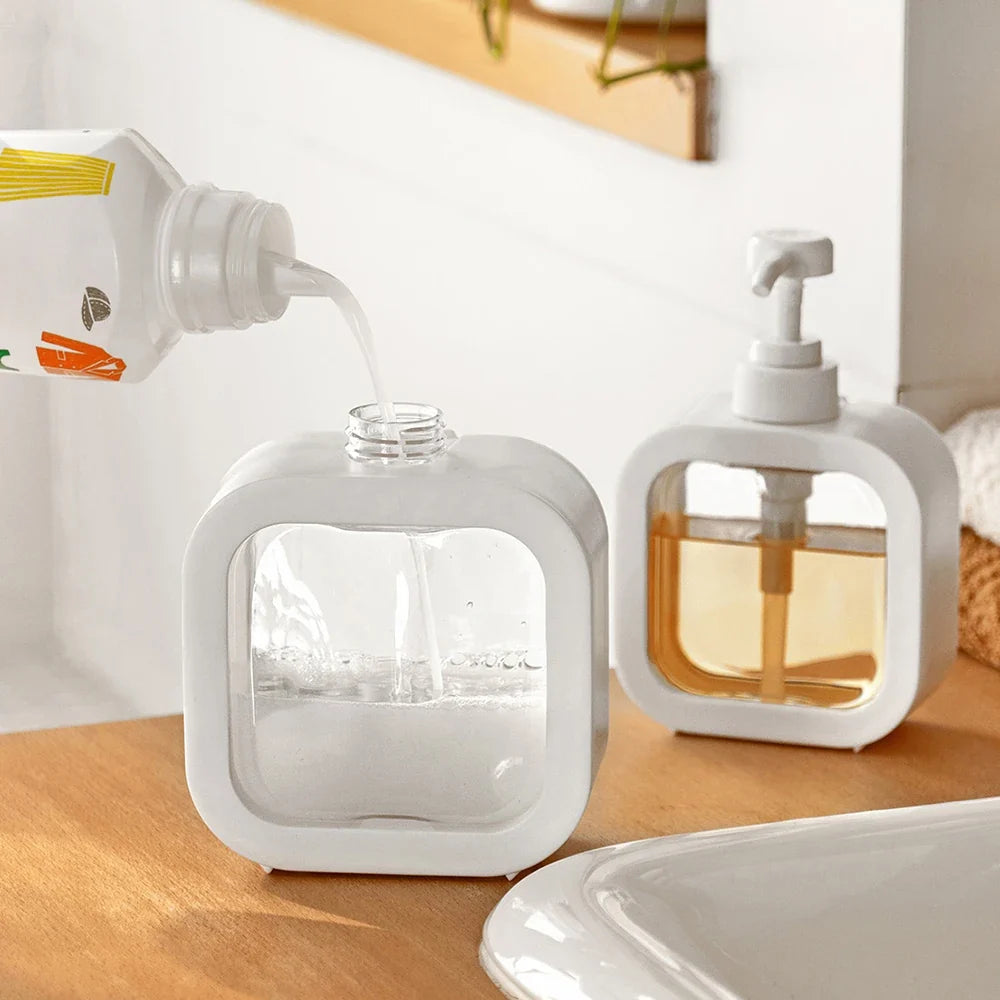 A large-capacity soap dispenser bottle, transparent visible plastic press bottle, suitable for travel, kitchen, bathroom - view 4