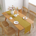 Red Festive Christmas Table Runner, Stain-Resistant Polyester - 33x140cm
