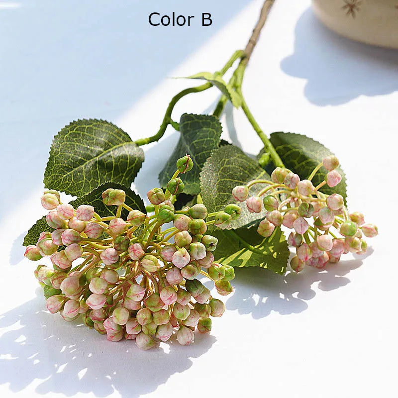 Artificial hortensia berries branch for floral decoration - view 5