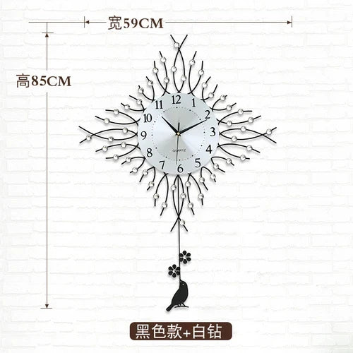 European unique metal clock with pendulum design - Style5 59X85CM