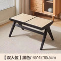 Solid rattan bench for versatile and modern use - 86x 45x 45cm