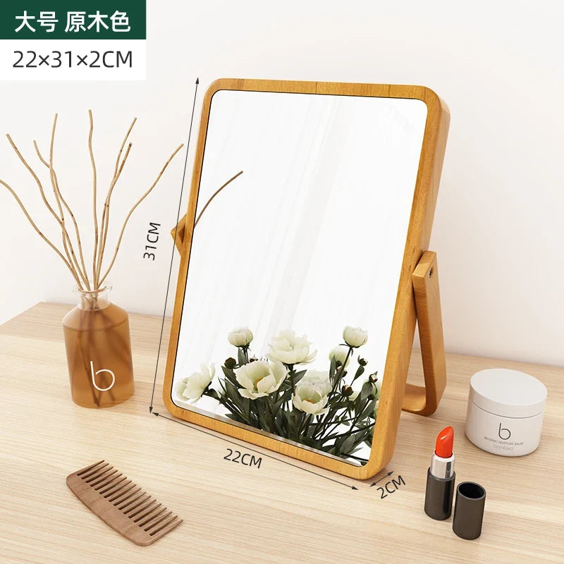 Vintage wooden decorative mirrors for interior decoration - 22x31x2cm 2