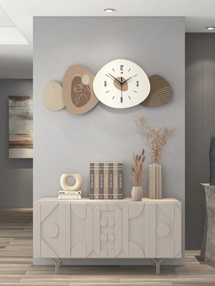 Modern Minimalist Wall decor, Sofa Background Hanging Watch, Large Creative Wall Clock, 3D Wall pendant, Home Decoration, 80cm - view 2