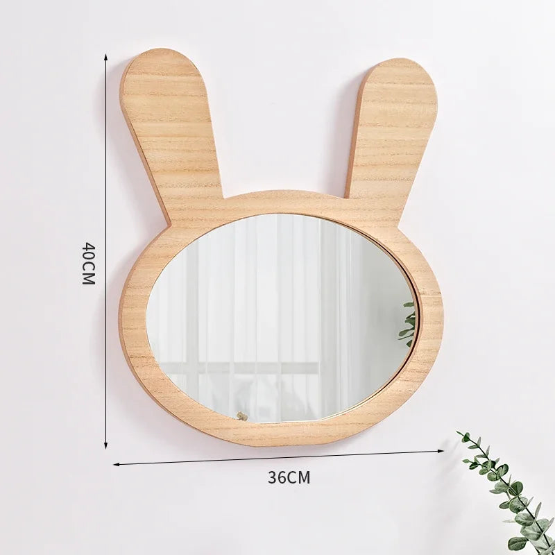 Cute decorative mirrors for kids hanging wooden - view 4