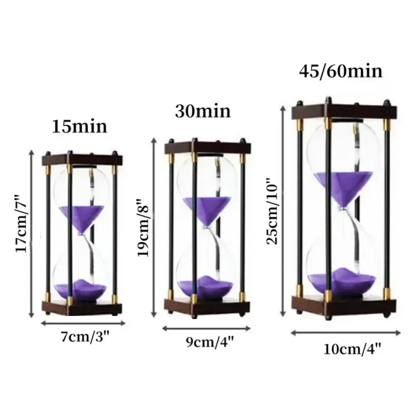 Decorative retro hourglass for office and luxury gift salon - Purple / 60 min