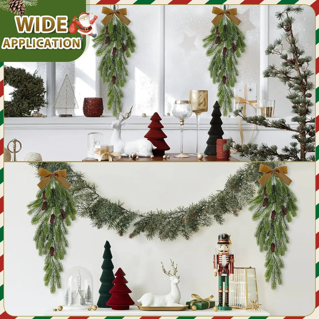 Artificial pine apple garland for Christmas decorations - view 5