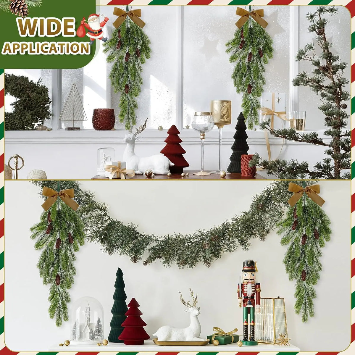 Artificial pine apple garland for Christmas decorations - view 5