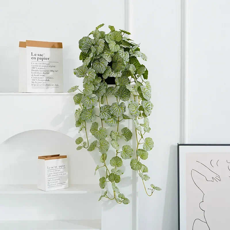 Artificial plants suspended begonia vines and silk fern - view 2