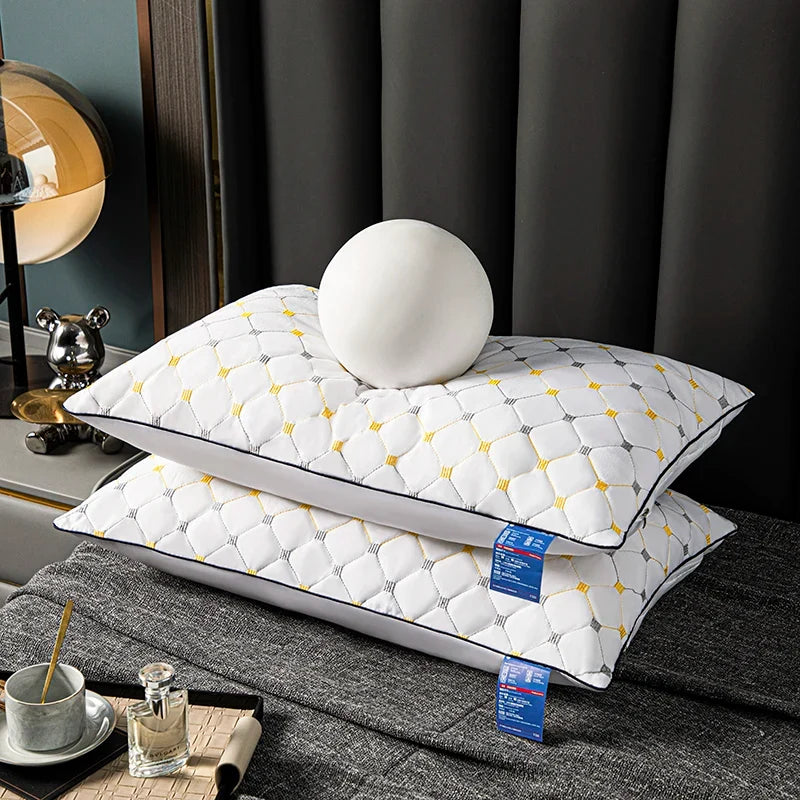 1pc Soft and Supportive White Pillow, Simple Polyester Rectangular Neck Pillow for Home and Hotel,18.9x29.13In - view 4