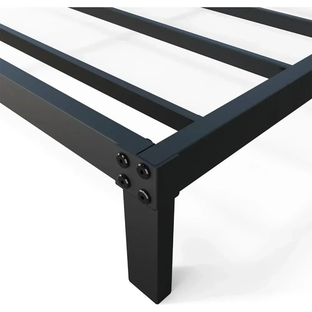 8 inch California King Size Bed Frame, No Spring, No Noise, Easy to Assemble, Black, Heavy Duty Metal Platform Bed Frame - view 4