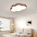 Minimalist Nordic ceiling in logs with modern led lighting