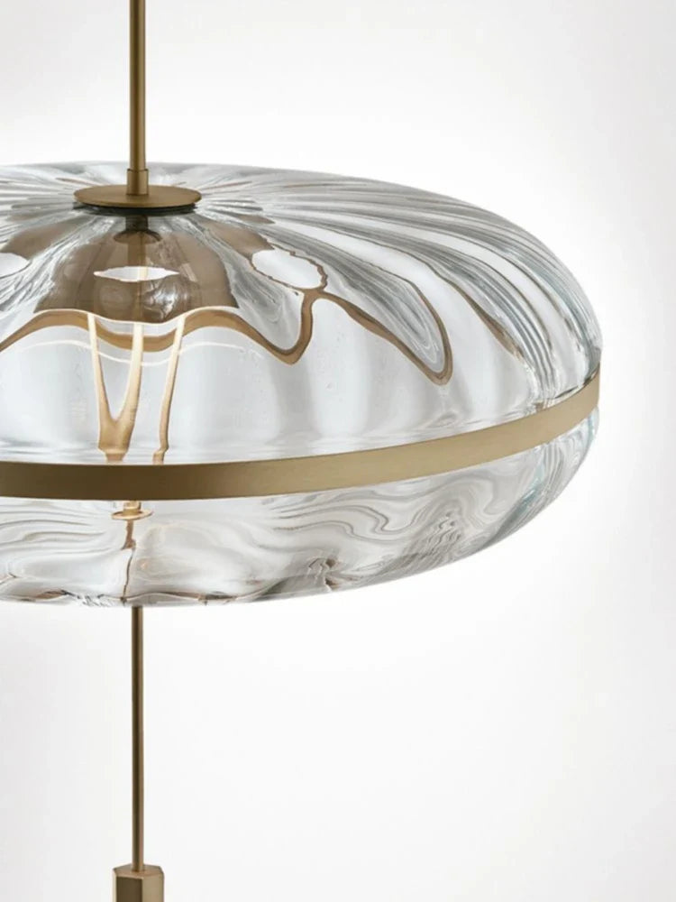 Circular glass chandelier Nordic design for bar and restaurant - view 5