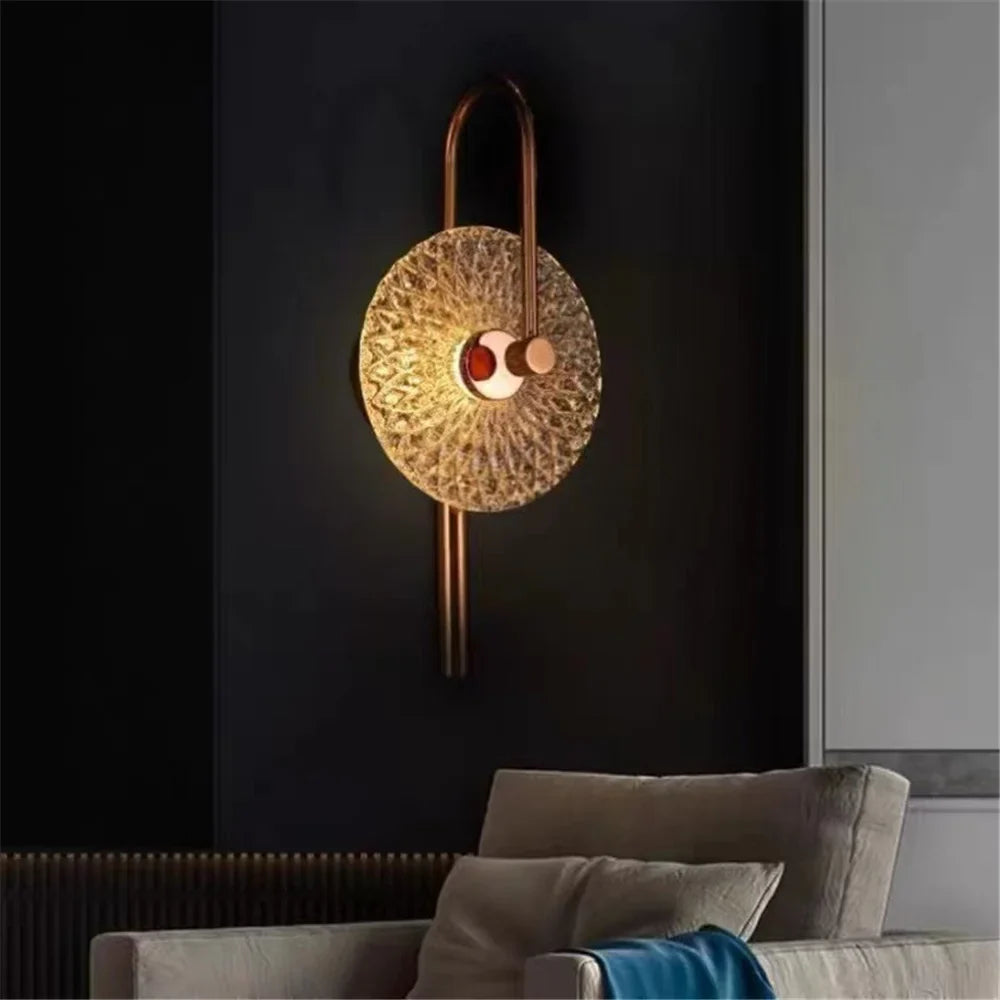 Led wall sconce in luxury glass for artistic lighting - view 6