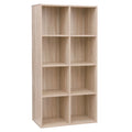 VASAGLE Bookcase, Wooden Bookshelf with 8 Compartments, Floor Standing Storage Unit for Files, decor, In Study, Living Room - Wooded colour
