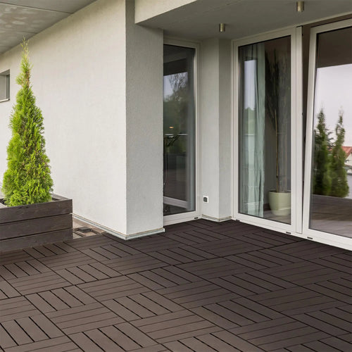 30x30 Wood-Look Interlocking Deck Tiles Slip-Resistant - view 2