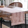 Embroidered French style decorative fringes table runner - 30cmx50cm 1pc
