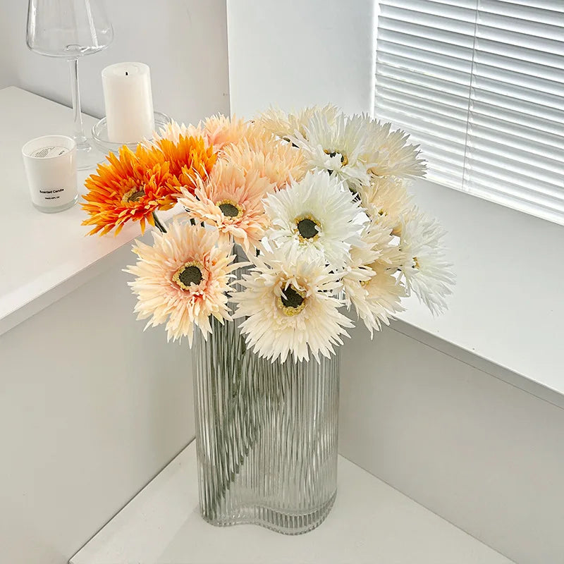 Artificial flower gerbera for wedding decoration and vase - view 5