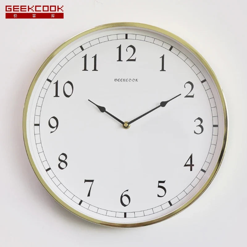Modern silent luxury wall clock for interior - Style 8 / 14 pouces