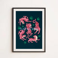 Retro posters with flower and dog quotations for artistic decoration - 20X30cm Unframed / 14