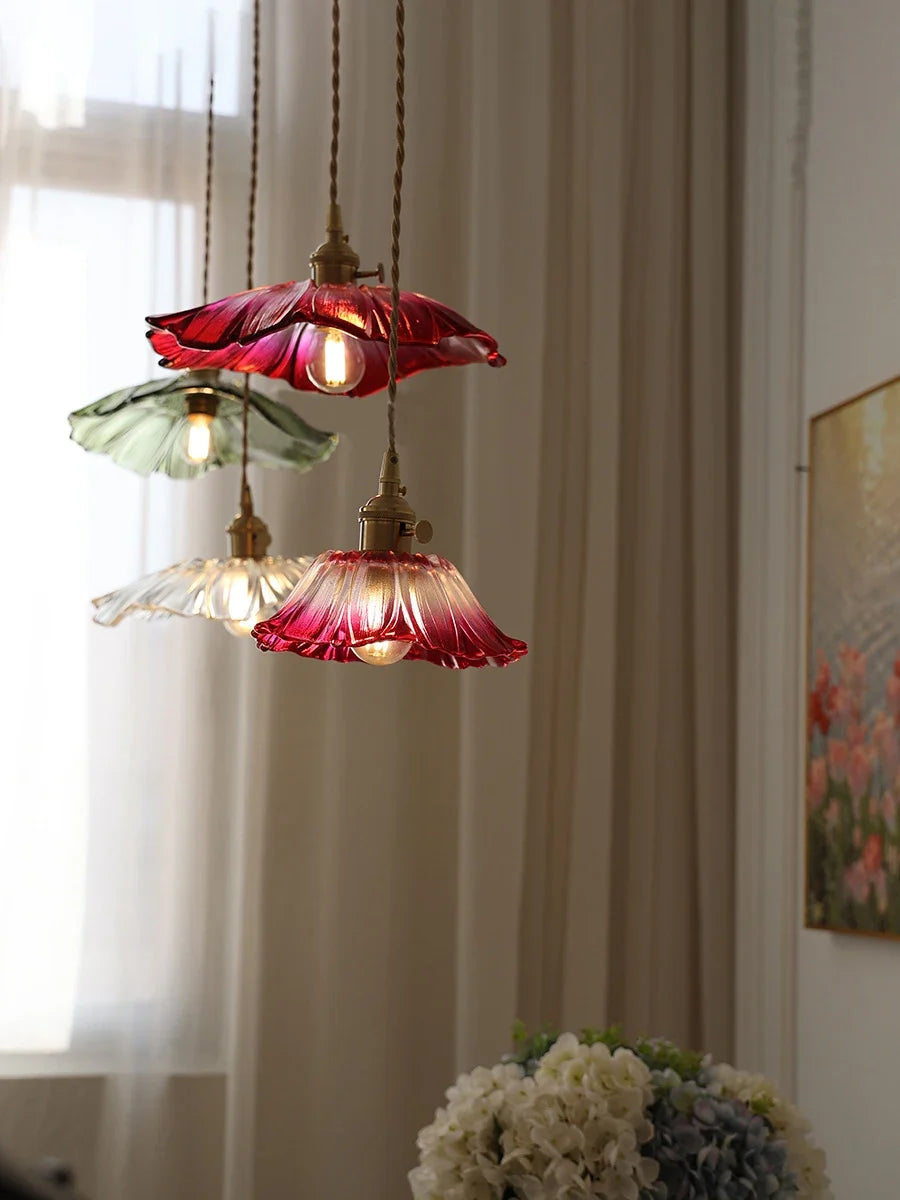 Pendant in decorative glass modern Japanese style