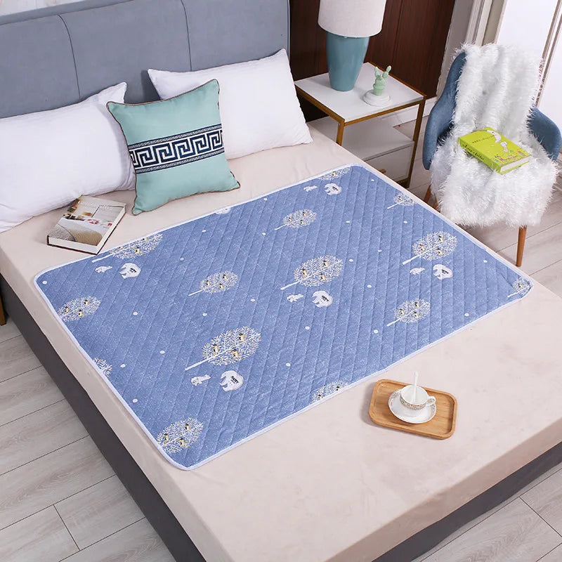 150/120/70cm Large Washable Mattress Urine Adult Elder Incontinence Bed Pad Women Menstrual Bed Sheet Protector, Kids Urine Mat - 04 / 120x150cm -XL