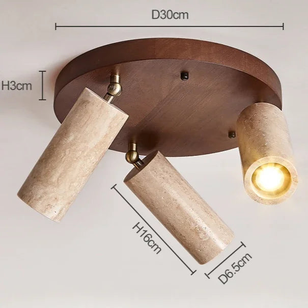 Japanese vintage style LED ceiling for indoor and outdoor - Black Walnut Color