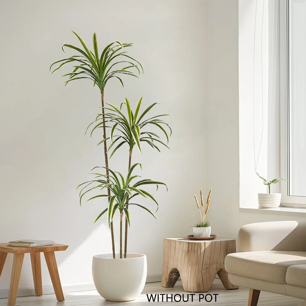 3 artificial plants dracaena for a realistic decoration - view 3