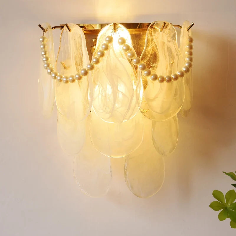 LED glass wall sconce for modern interior decoration
