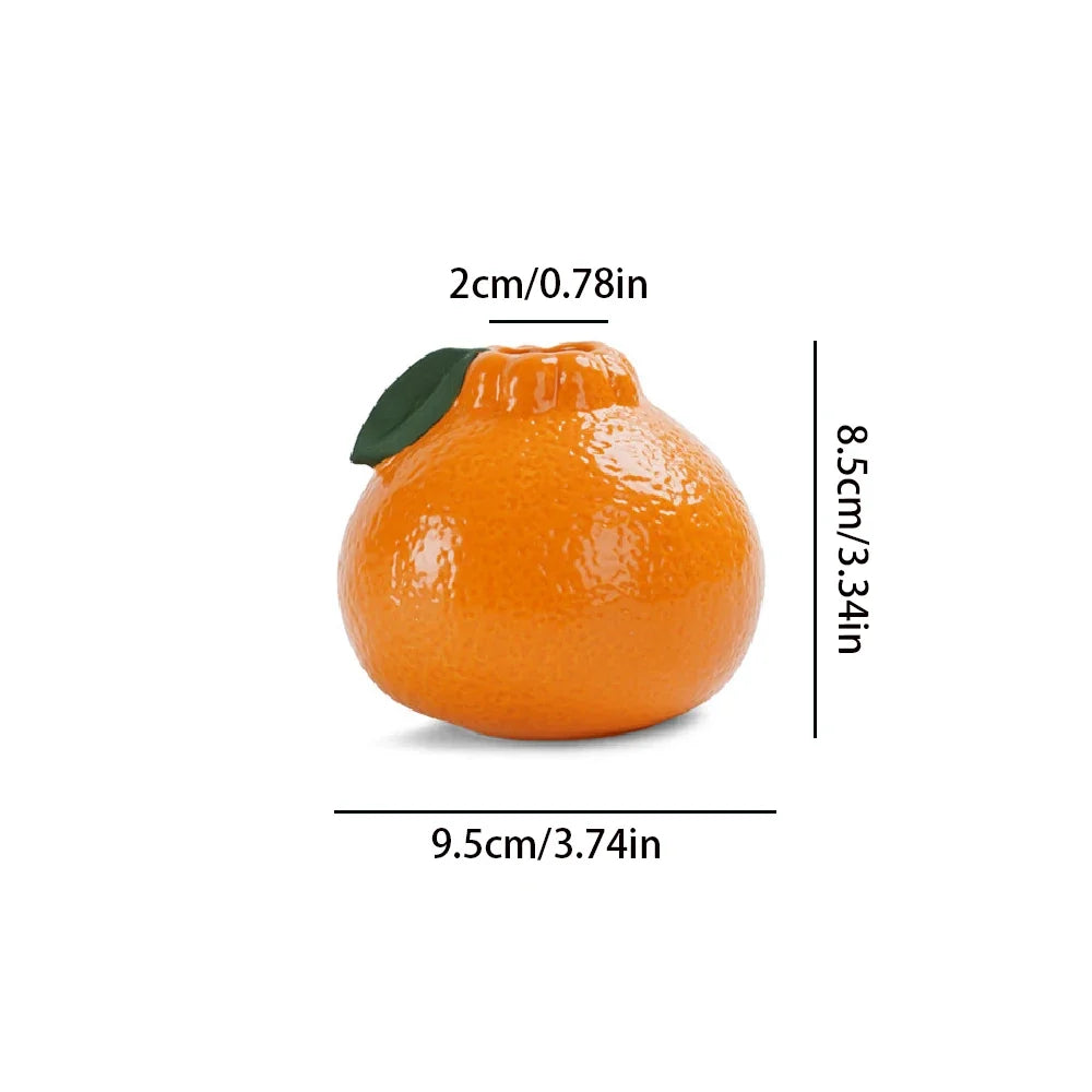 Ceramic Vase, Orange Vase for Home decor,Decorative Vase Fruit Shape Vase Tabletop Decorative Vase Table Centerpieces Decoratio - view 5