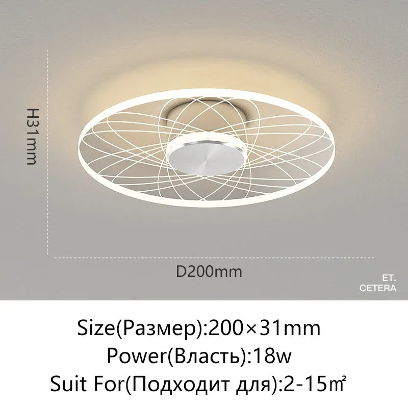 Modern Nordic chandelier ultra gloss decorative pendant light - F 20 cm / Cold Light No Remote