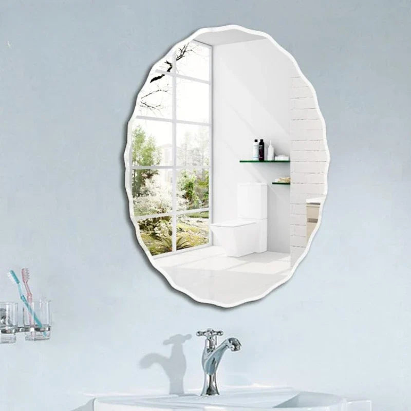 Decorative mirror in macrame oval for interior decoration - 45 60cm suspendu