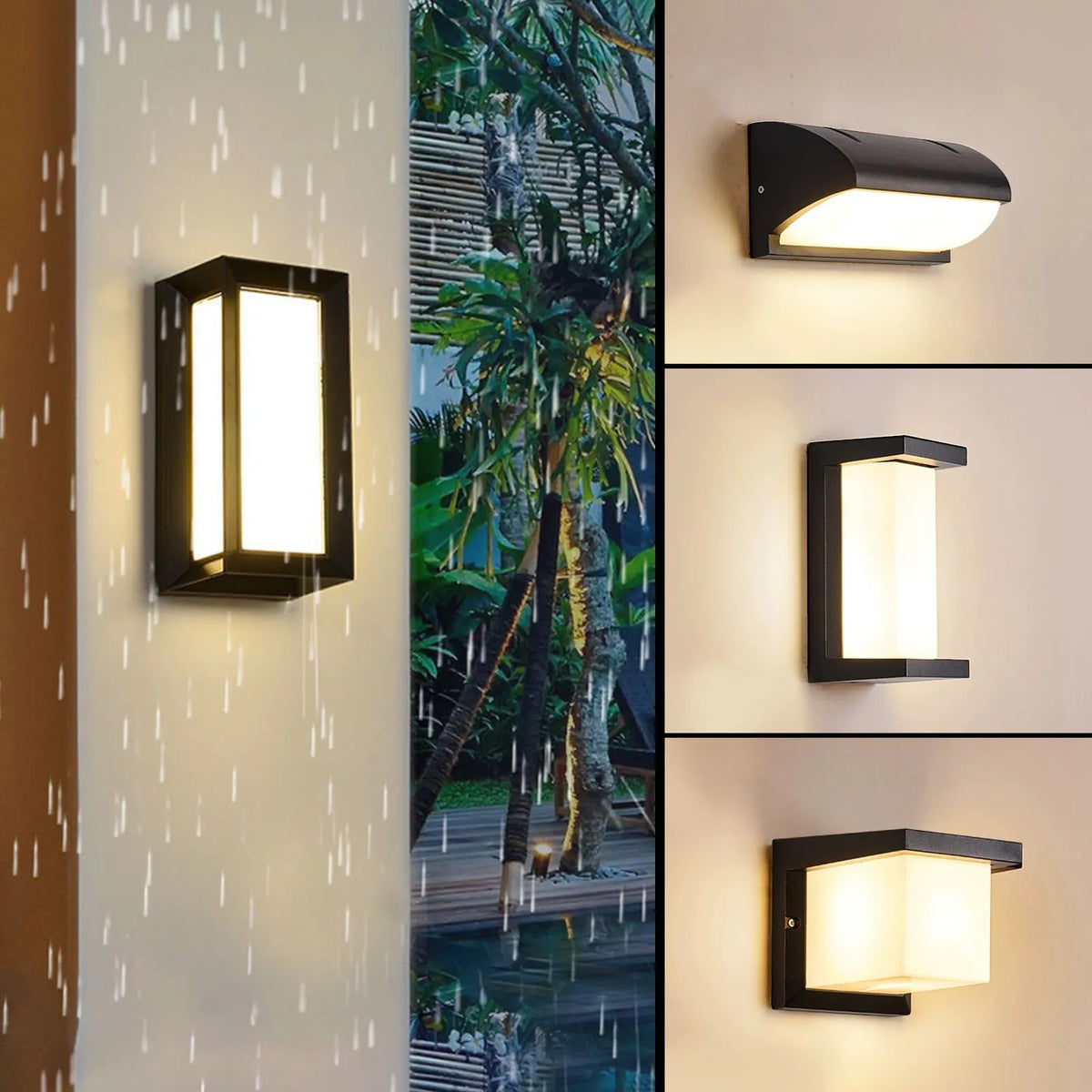 Outdoor led wall sconce with automatic motion sensor