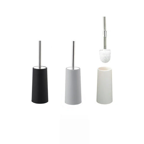 1pcs Toilet Brush and Holder, 304 Stainless Steel Long Handle, Toilet Bowl Brush for Bathroom Toilet-Ergonomic, Elegant, Durable
