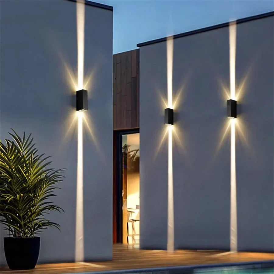 Modern waterproof outdoor led wall sconce in aluminium - view 3