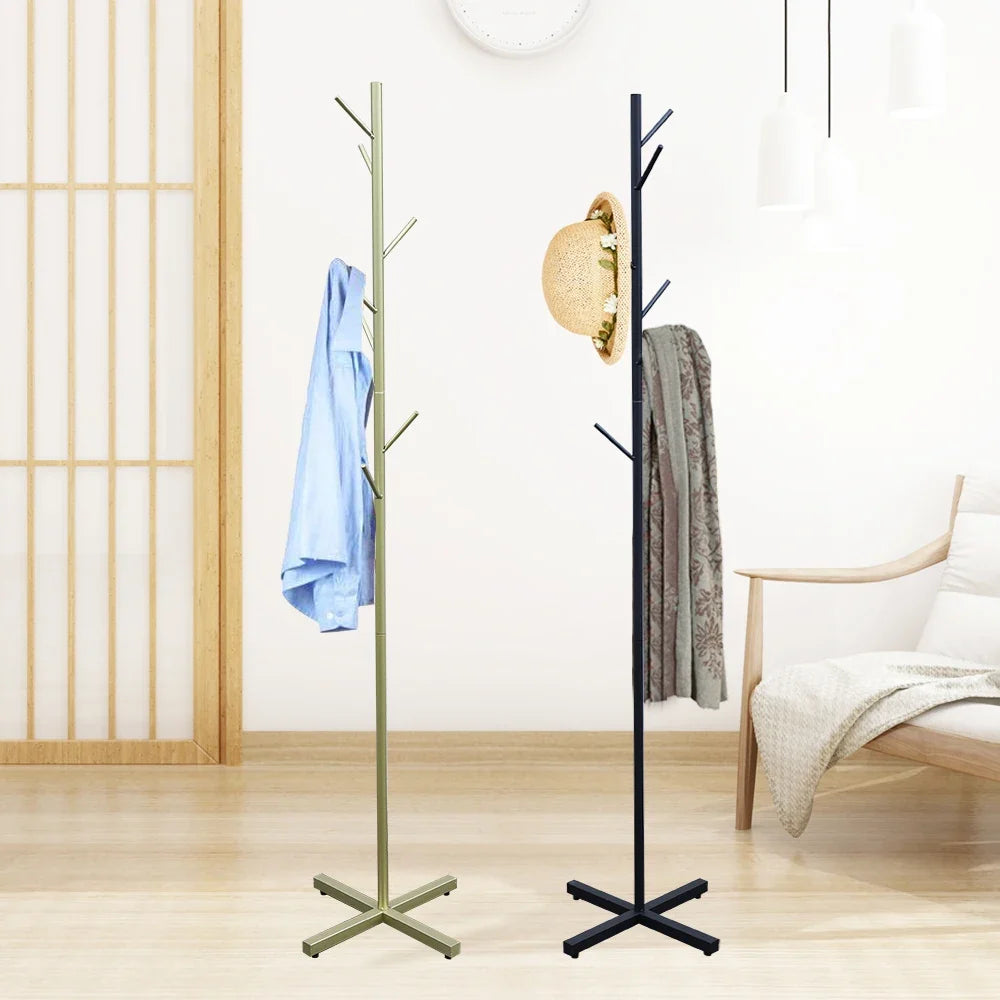 Self-supporting metal coat holder with 7 hooks for entry - view 2