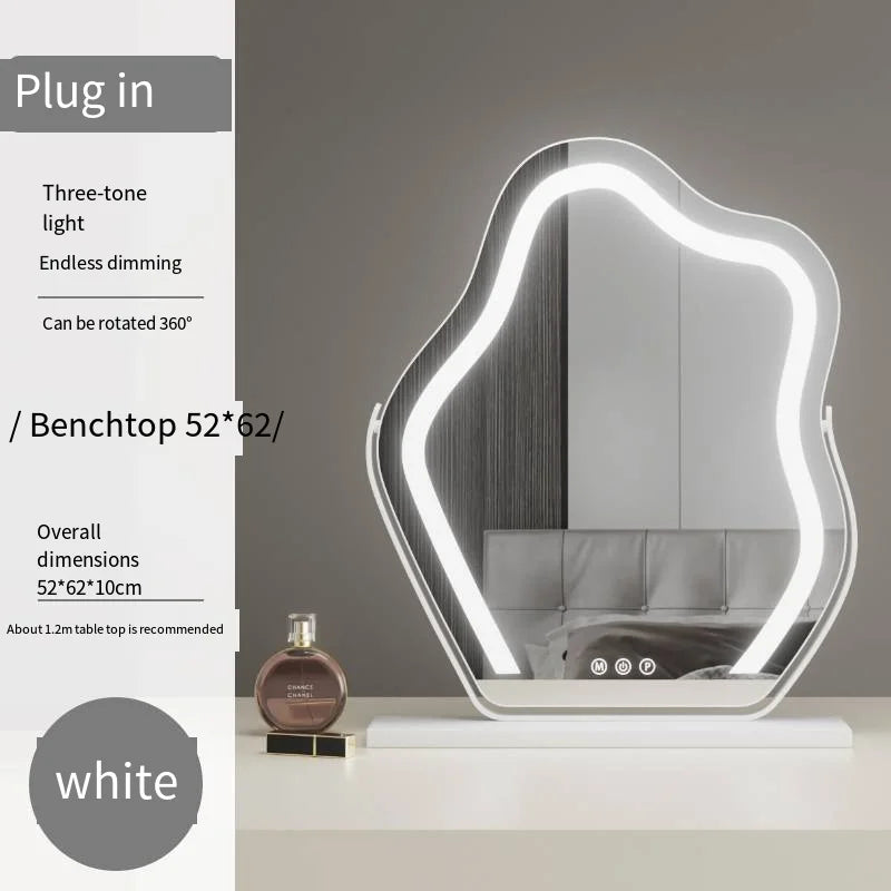 Vanity Mirror with Lights, Bathroom Mirror with Dimmable 3 Modes, 360 ° Rotary Touch Screen Control, Suable for Bedroom - 52x62cm 2