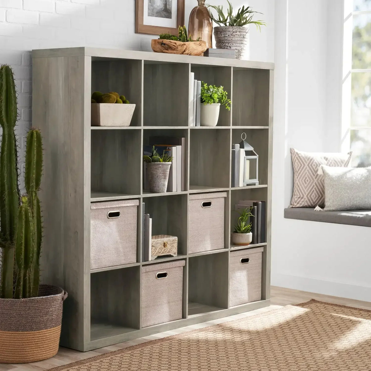 6/9/12/16-Cube Storage Organizer  Bookshelf, Bookcase Locker Living Room Furniture Home, Open Storage, Easy Assembly - view 2