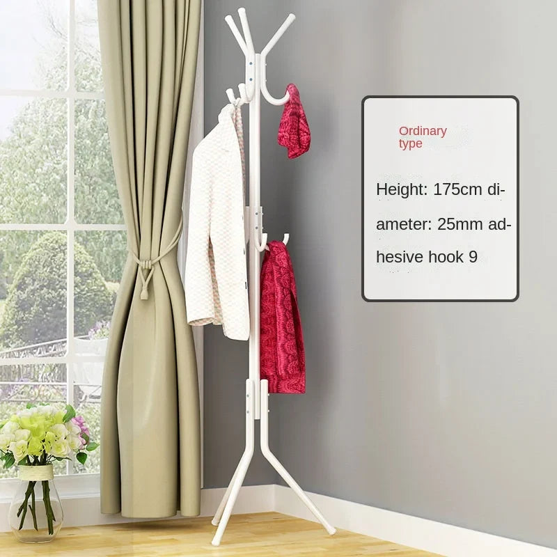 Metal coat holder with 9 hooks to organize your clothes - WHITE 9 CROCHETS