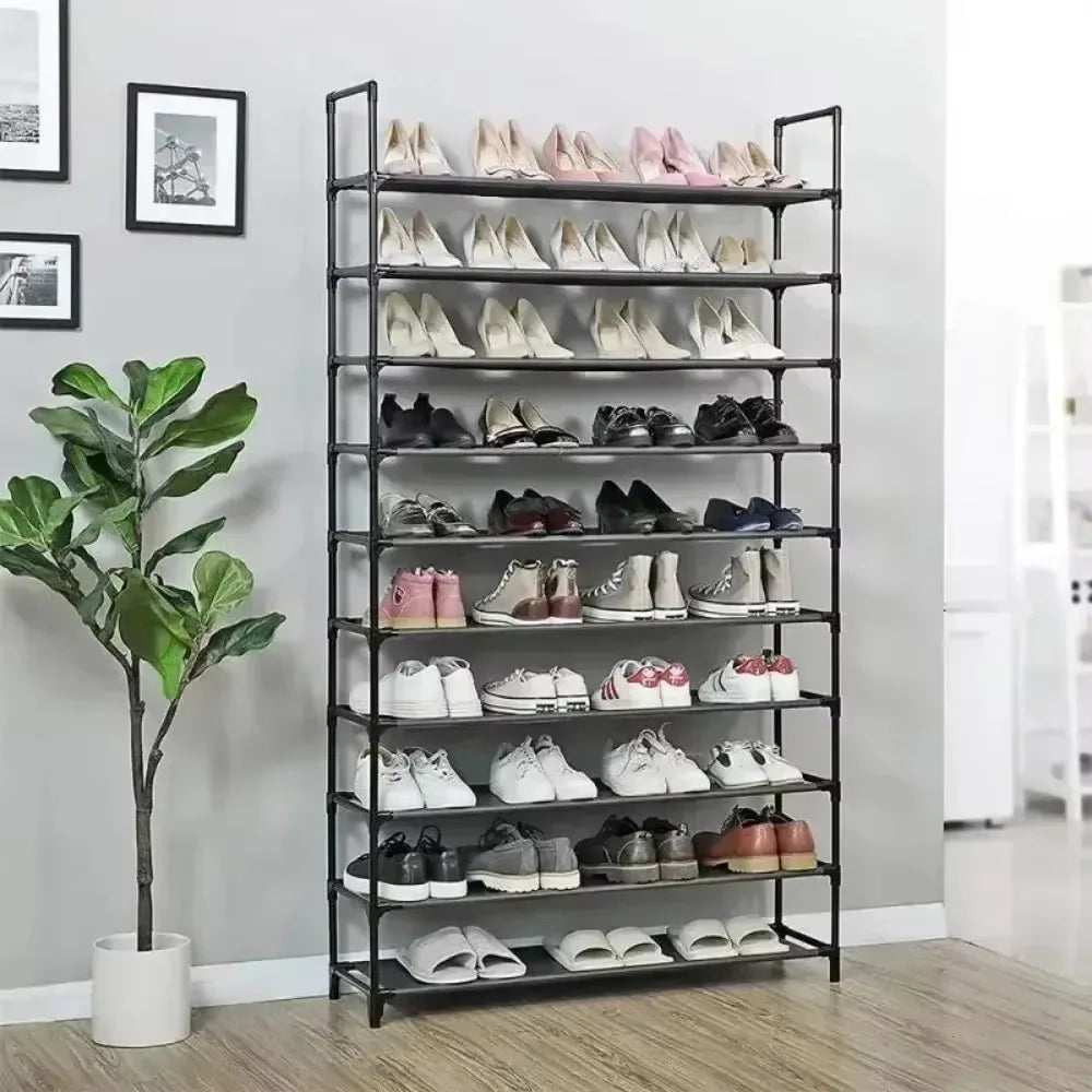 10 level standing shoe shelf large storage capacity