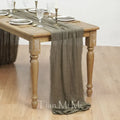 Table runner gauze cotton bohemian wedding party - 40x200cm