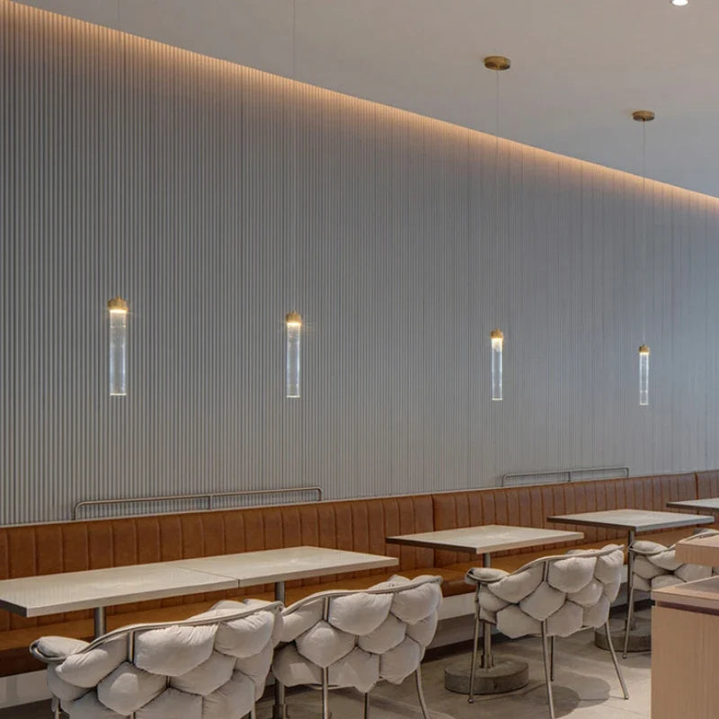Nordic minimalist striped glass chandelier for interior decoration - view 4