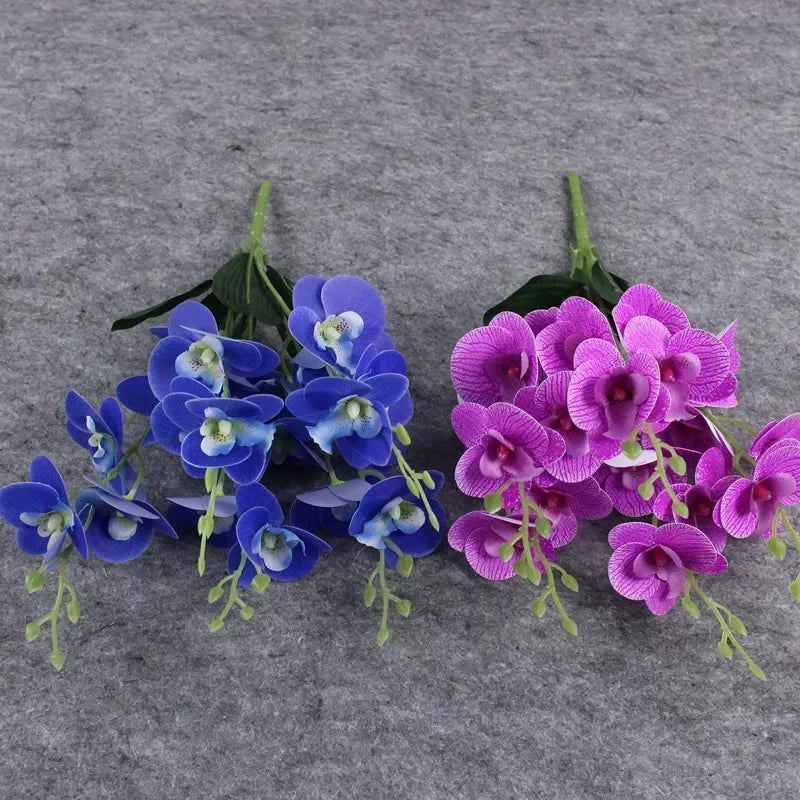 Artificial flowers 3d orchid decoration butterfly phalaenopsis fake flowers - view 5