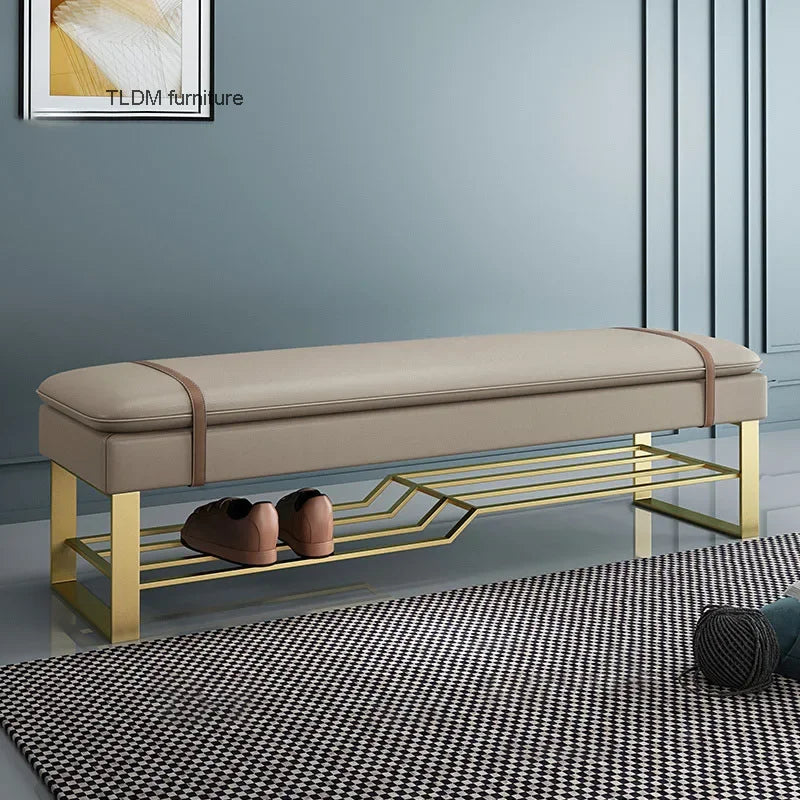 Minimalist desk with creative design poufs and benches - view 10
