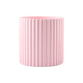 Ceramic flower jar vertical lines for indoor plants - 17 / 18 cm