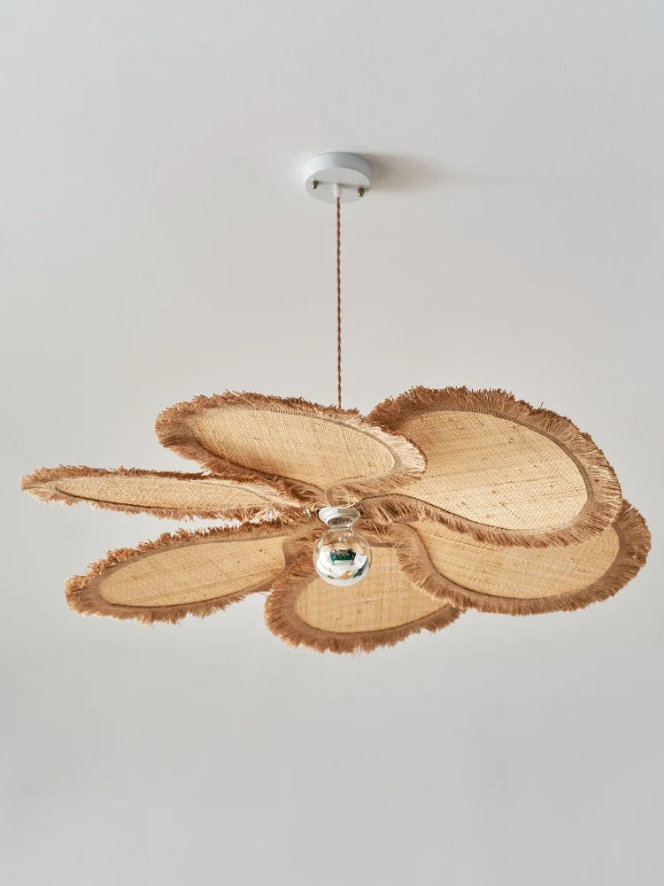 Minimalist lustre floral design woven grass for indoor