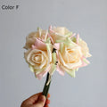 Bouquet of realistic artificial rose wines for wedding and decoration - F
